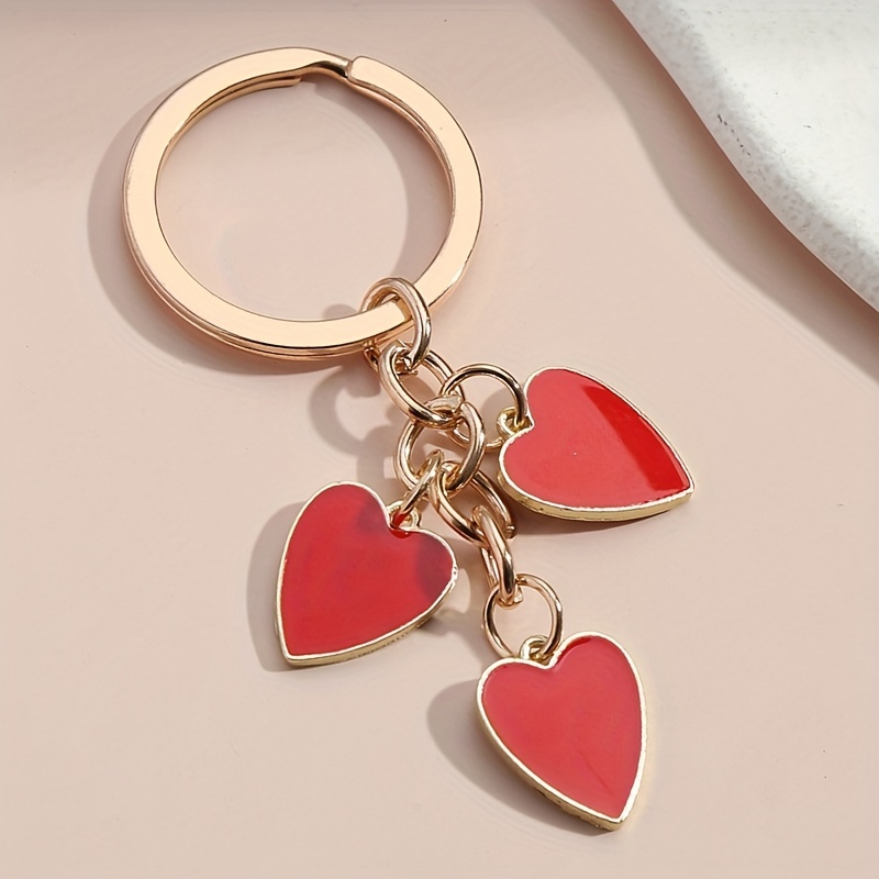 Heart Love Keychain Cute Key Ring Purse Bag Backpack Car Key Charm