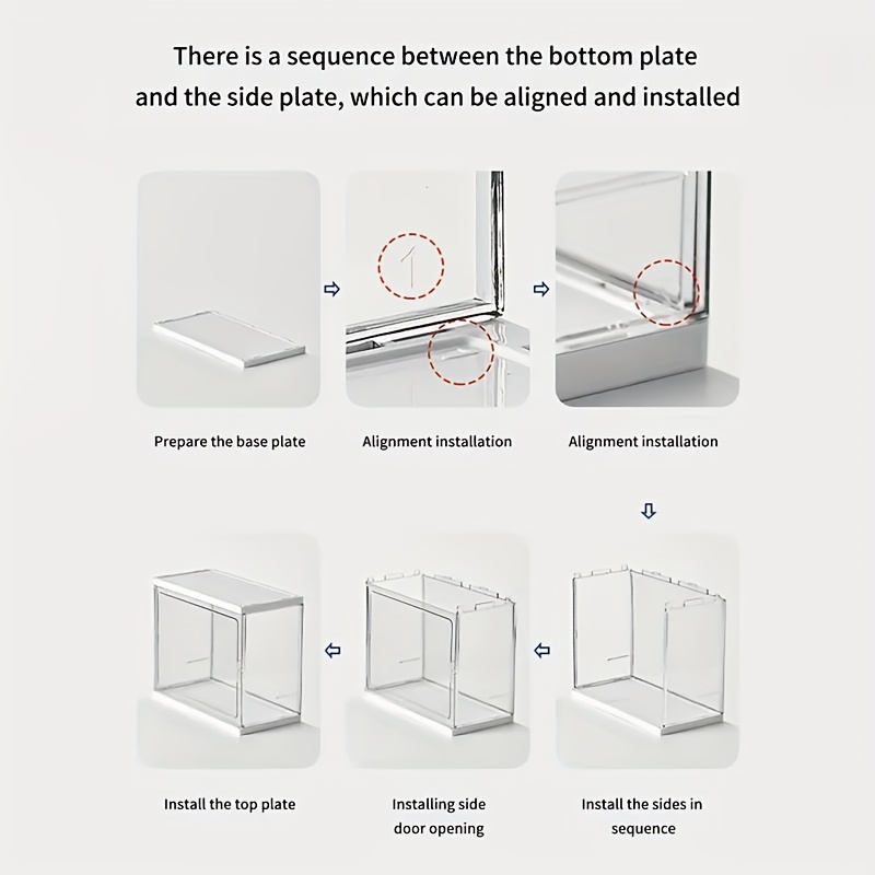 Transparent Cosmetic Storage Box Plastic Storage Box Clear Door Dustproof