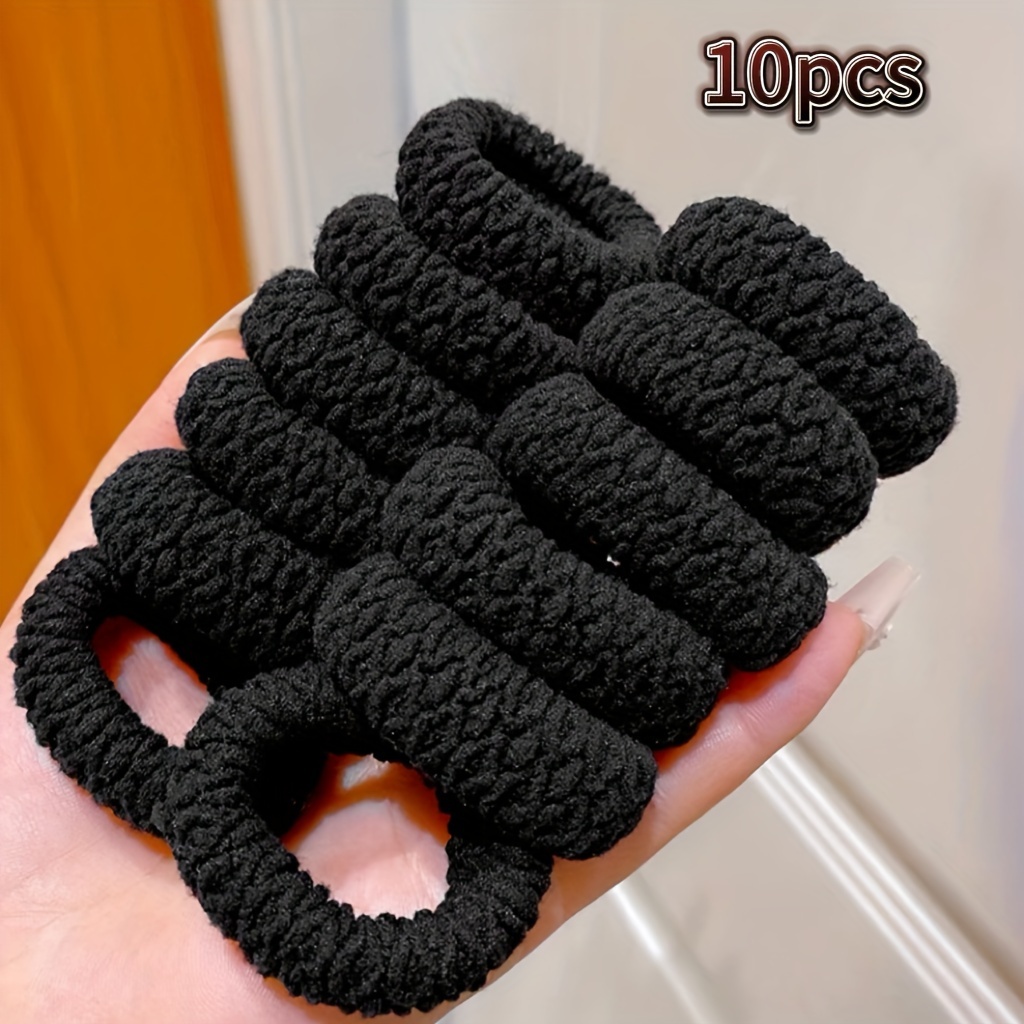 High Elastic Hair Rubber Bands Casual Hair Ties Thick Hair - Temu