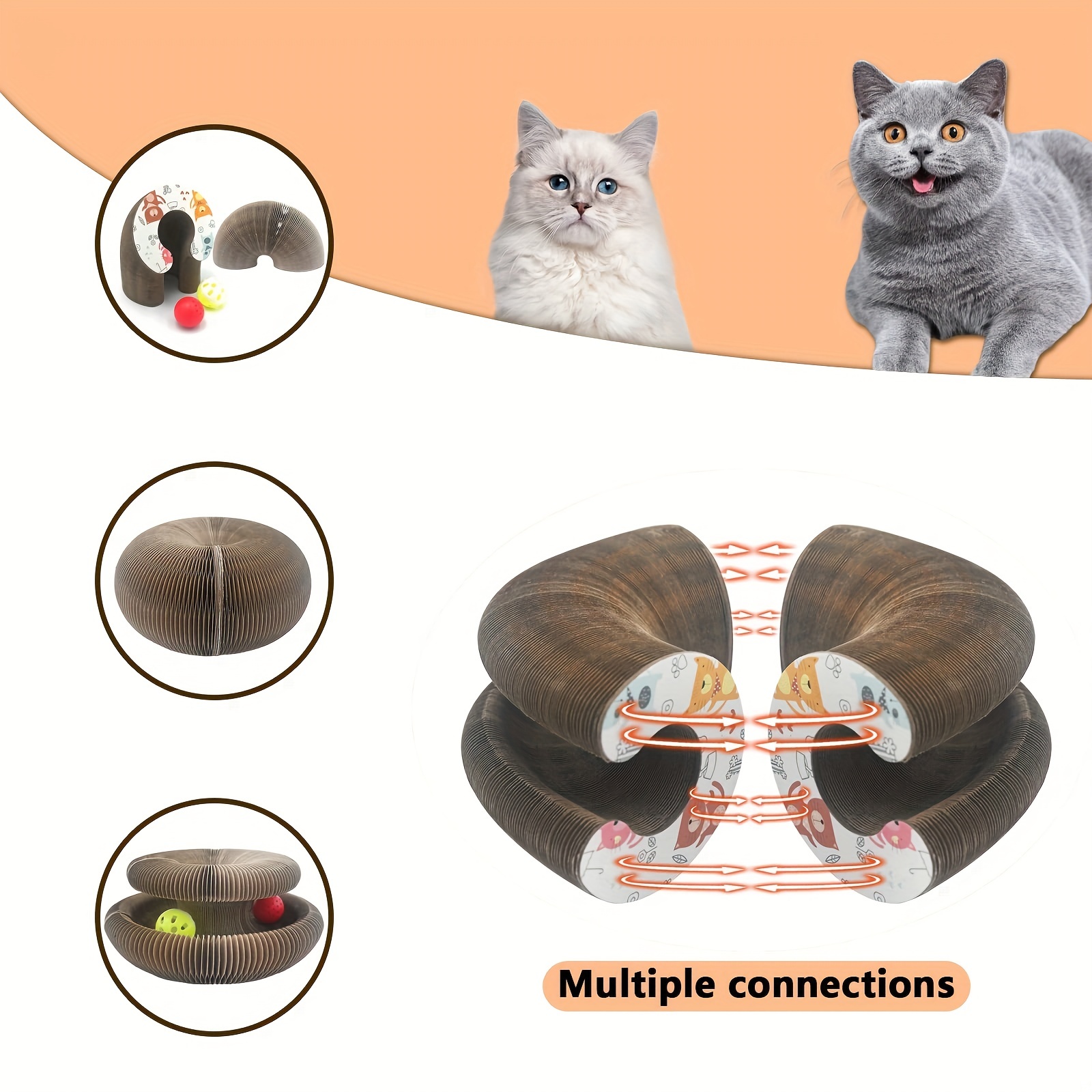 Arranhador para gatos órgão mágico vem com uma bola de sino de