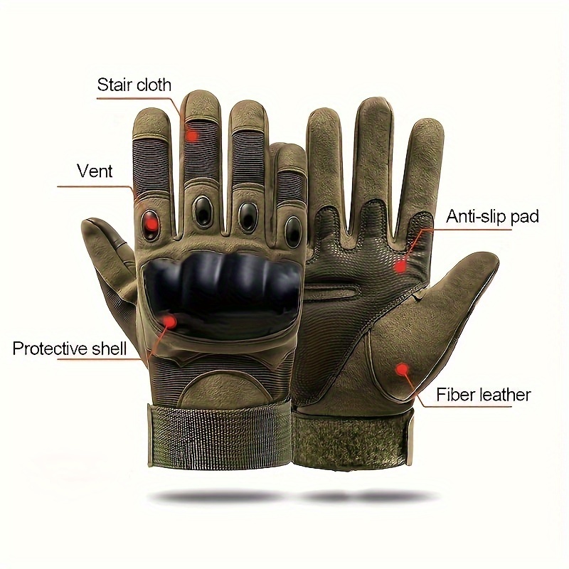 NuCamper Guantes tácticos de medio dedo para hombre, guantes ajustables sin  dedos para motocicletas, ciclismo, motocicleta, senderismo, trabajo