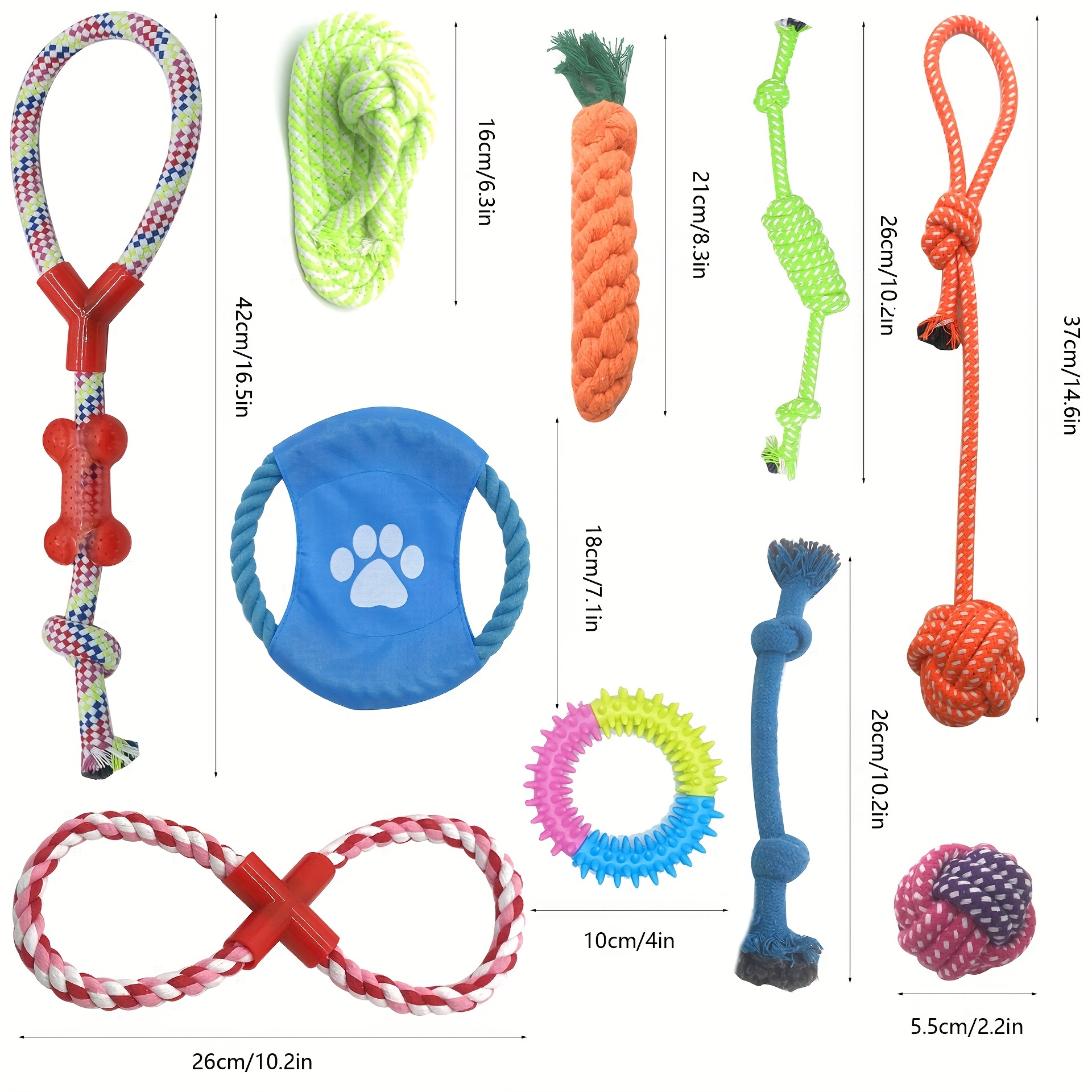 HGKL Juguetes para perros, juguetes interactivos para perros con cuerdas  para masticar, juguetes de tira y afloja para perros pequeños y medianos,  da