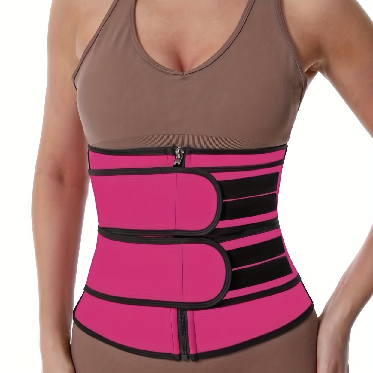 Shape Figure Women's Adjustable Buckle/zipper Waist Trainer - Temu