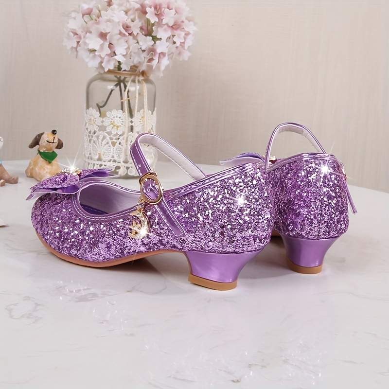 Zapatos Princesa Flores Lentejuelas Purpurina Moda Niñas - Temu Chile