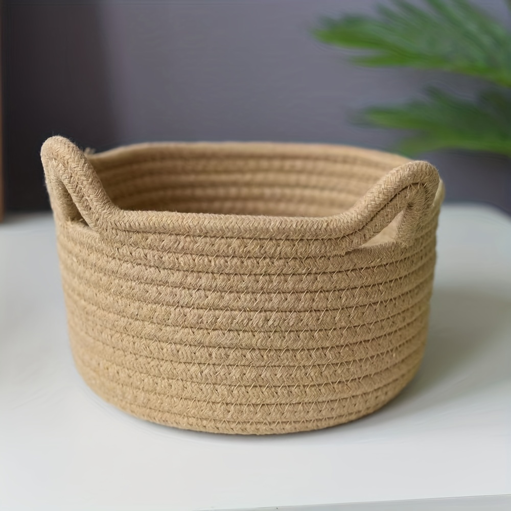 Cat Ears Decor Storage Basket Decorative Woven Storage - Temu