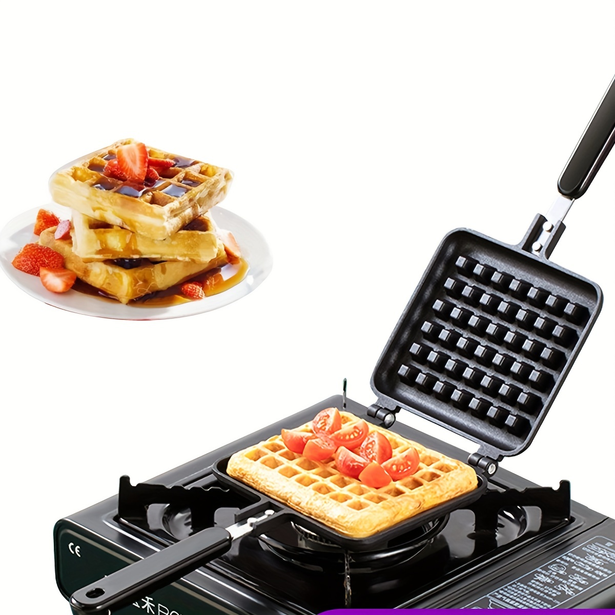 Electric Waffle Maker, Breakfast Dessert Non-stick Pan, Kitchen Cooking  Utensils, Cookware, Kitchenware, Kitchen Accessories Kitchen Stuff Small  Kitchen Appliance - Temu