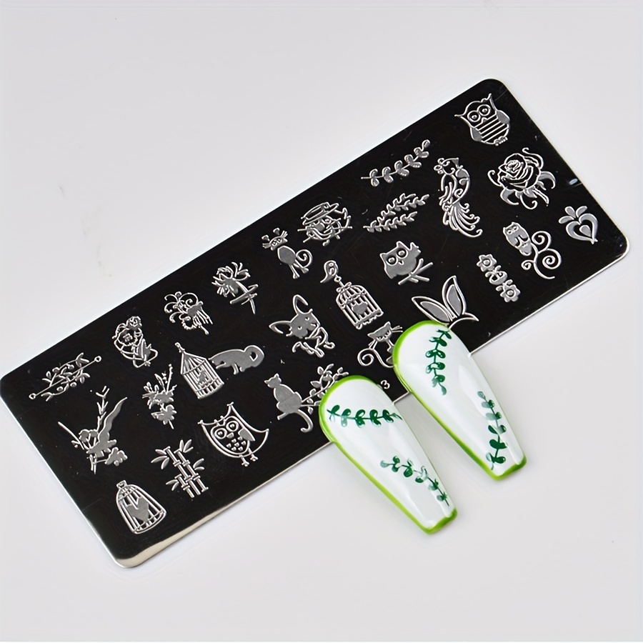 Nagelstempel-Set Mit ölabsorbierendem Papier – DIY Maniküre Werkzeug, Schwarz