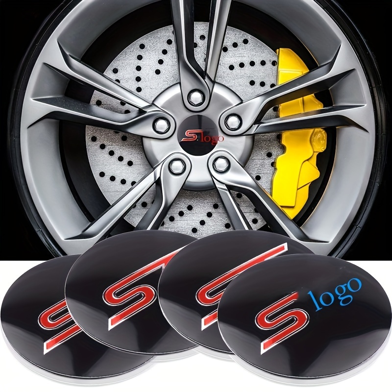 4 Items 63mm / 58mm Audi Wheel Center Hub Caps Covers New Logo