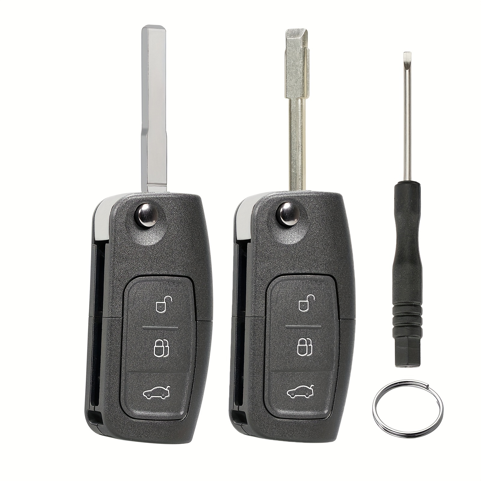 Smartkey Schlüssel Gehäuse für Ford B-Max - C-Max - Ecosport - Fiesta -  Focus - Galaxy - Mondeo - S-Max - Transit Courier - After Market Produkt