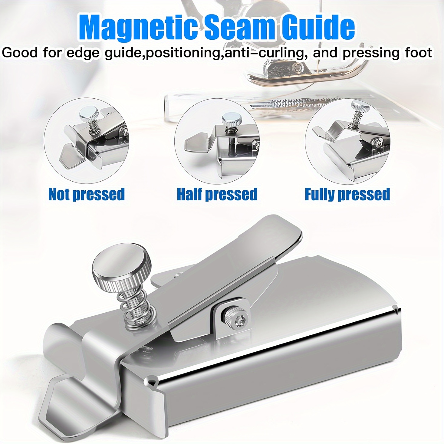 Buddy Sew & BuddySew Magnetic Seam Guide for Sewing Machine Presser Foot  Guide, Stitch Plate Magnet Sewing Guide Ruler Machine, Quilting Sewing  Tools