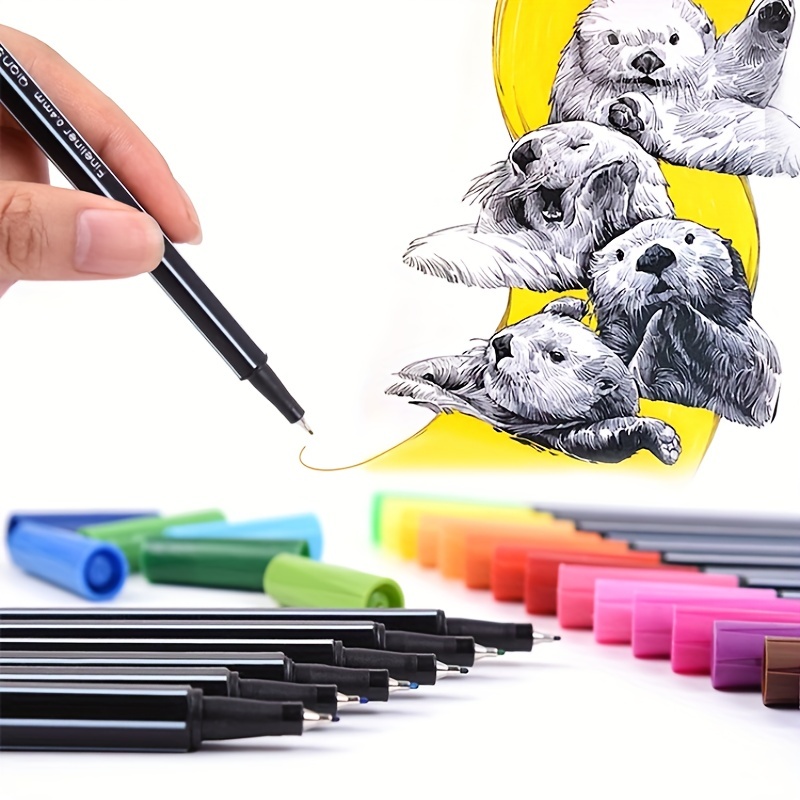 Fineliner Color Pen Set (HUGE SET OF 60 COLORING PENS