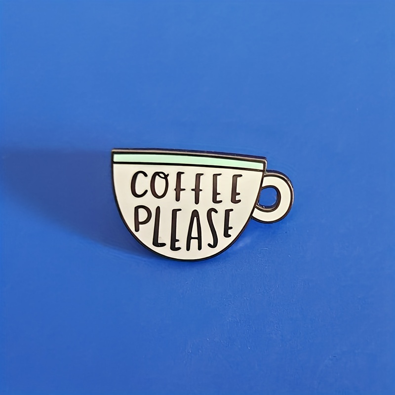 E-shop Bitte gib mir ein niedliches Kaffeetassen-Metallemaille-Anstecker mit kreativem Cartoon-Design, geeignet als modischer Rucksack-Anstecker und