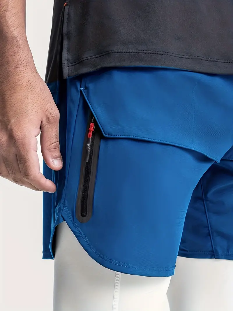 Quick drying Zipper Pockets Drawstring Shorts Men's Casual - Temu