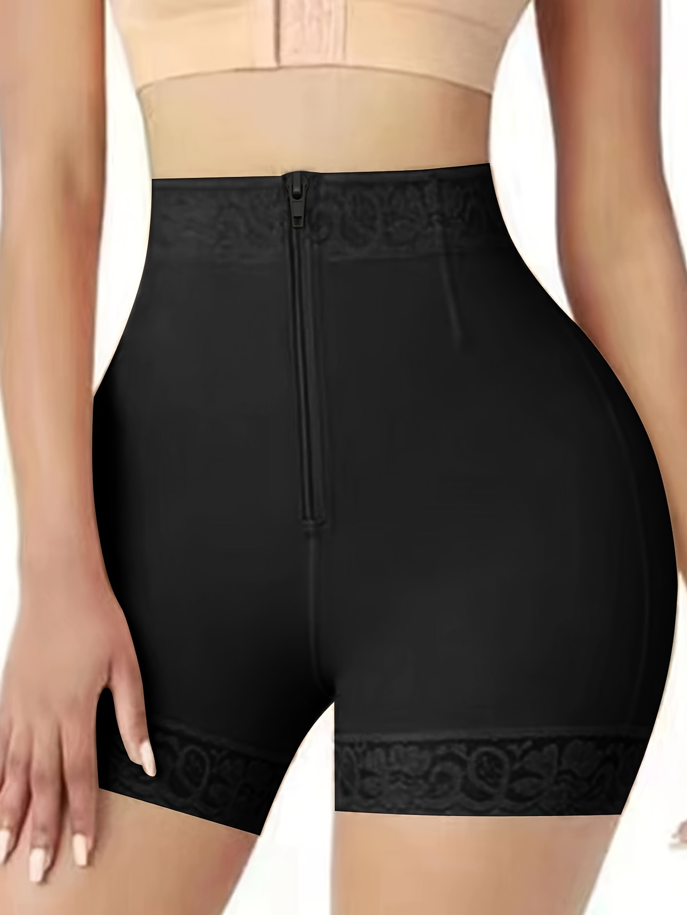 High Waist Zipper Shaping Panties Tummy Control Compression - Temu