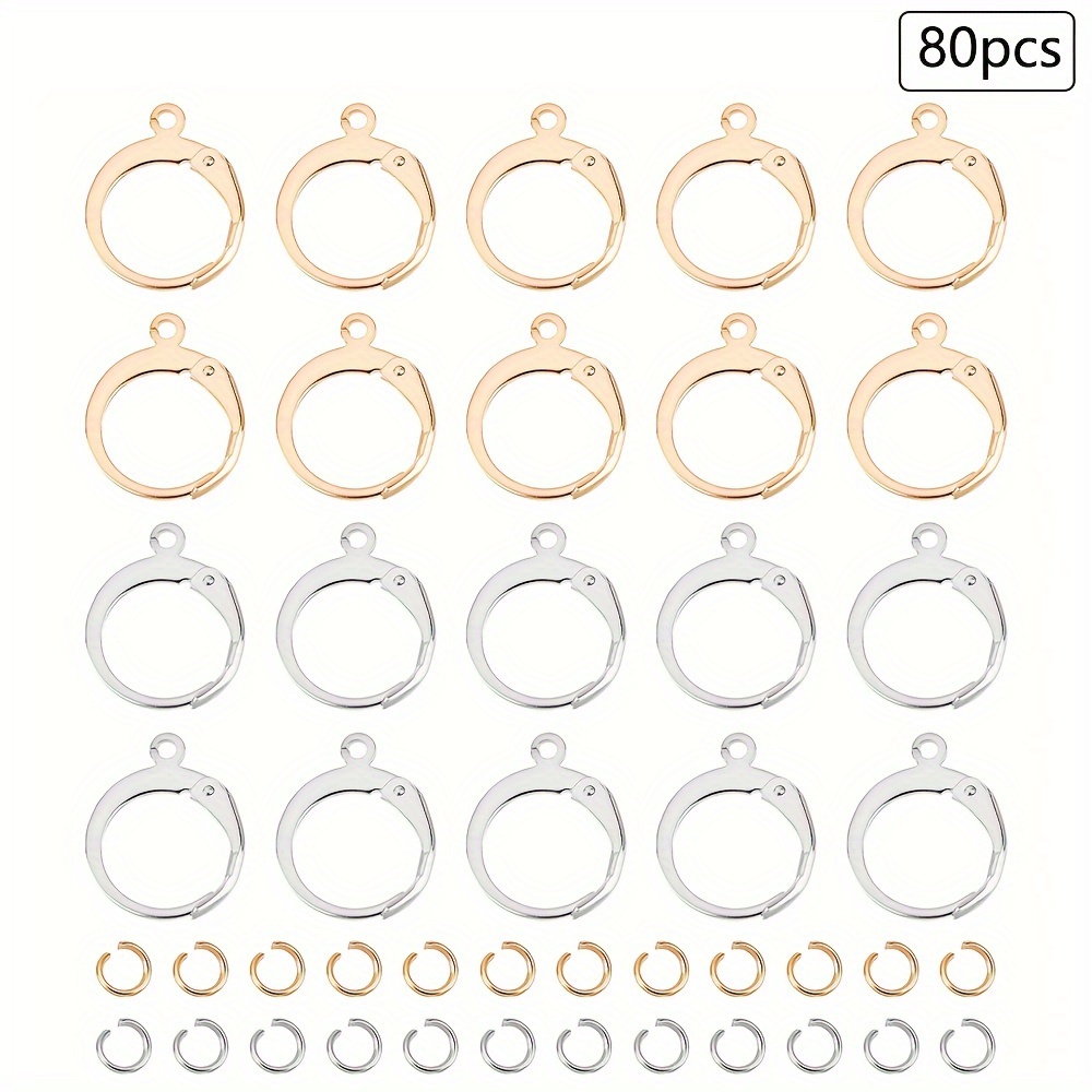 Leverback Earring Findings 24k Gold Plated Clasp Earring - Temu