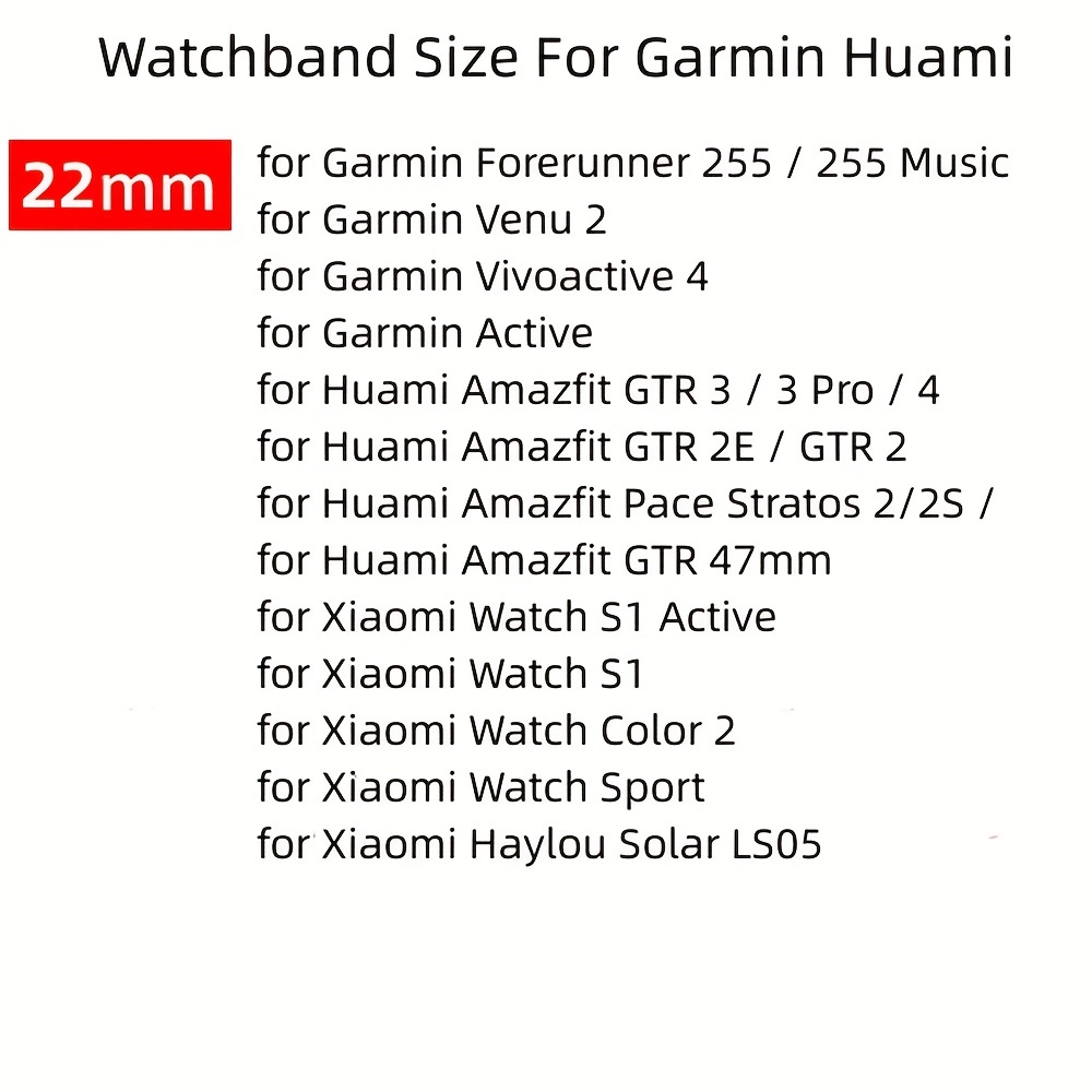 Silicone Leather Watchband For Garmin Vivoactive 4 3 Music Watch