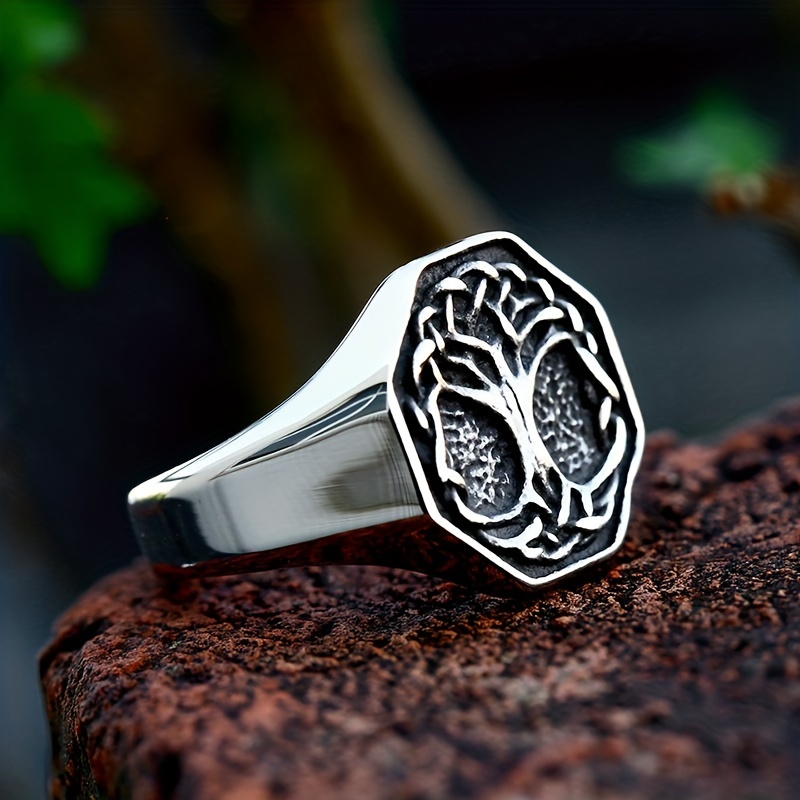 Men's Viking Amulet Tree Of Life Vintage Punk Ring
