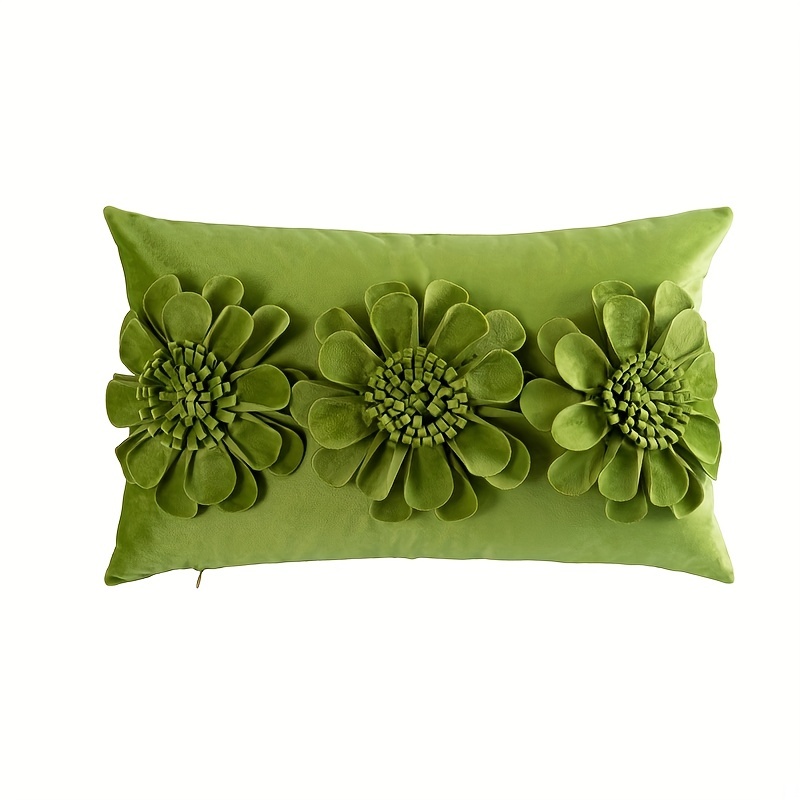 Handmade 3d Flower Velvet Throw Pillow Dutch Velvet Flower - Temu