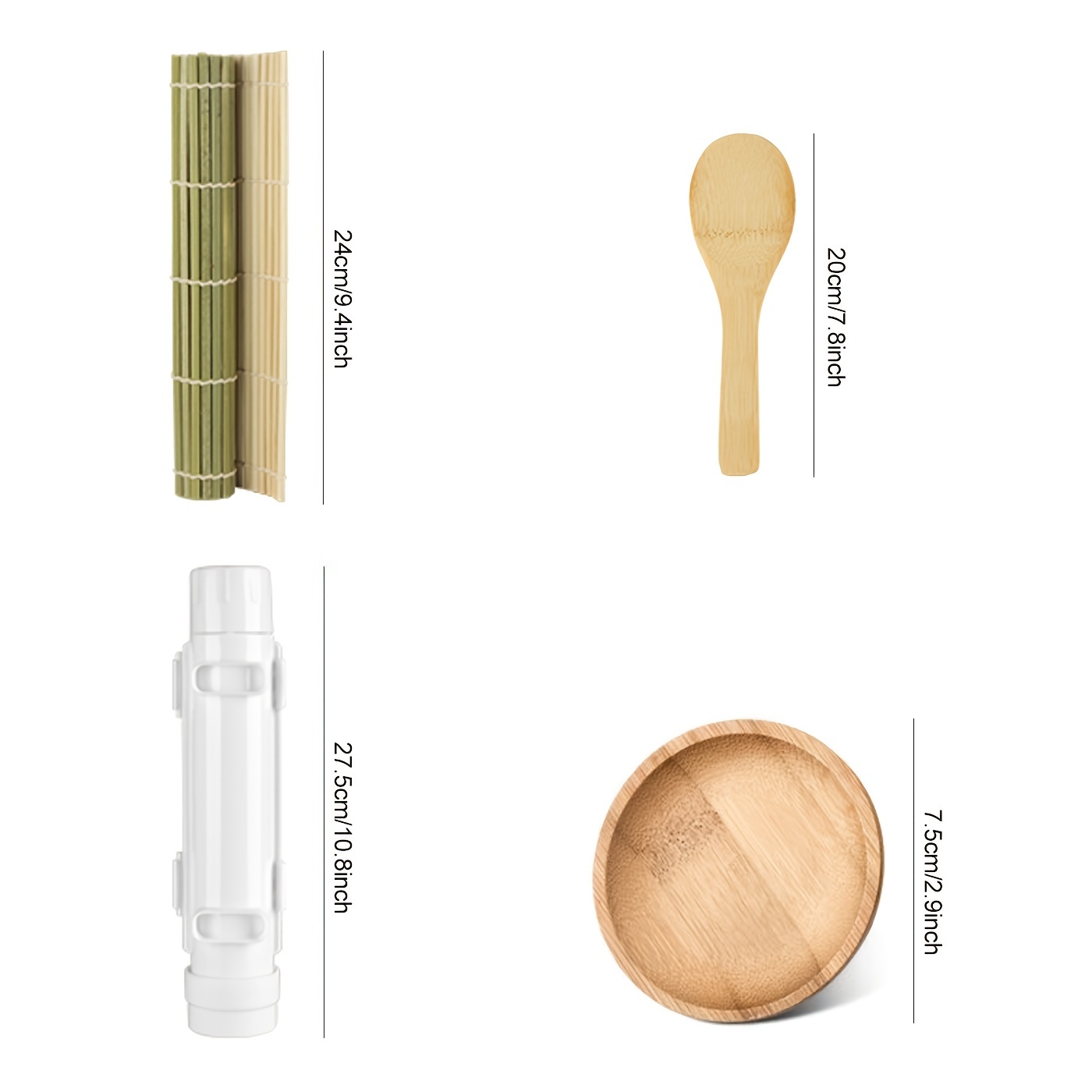 9pcs Sushi Making Kit Including Bamboo Sushi Rolling Mat, Diy Sushi Making  Kit, Sushi Curtain, Rice Paddle, Rolling Pin, Cooking Tools