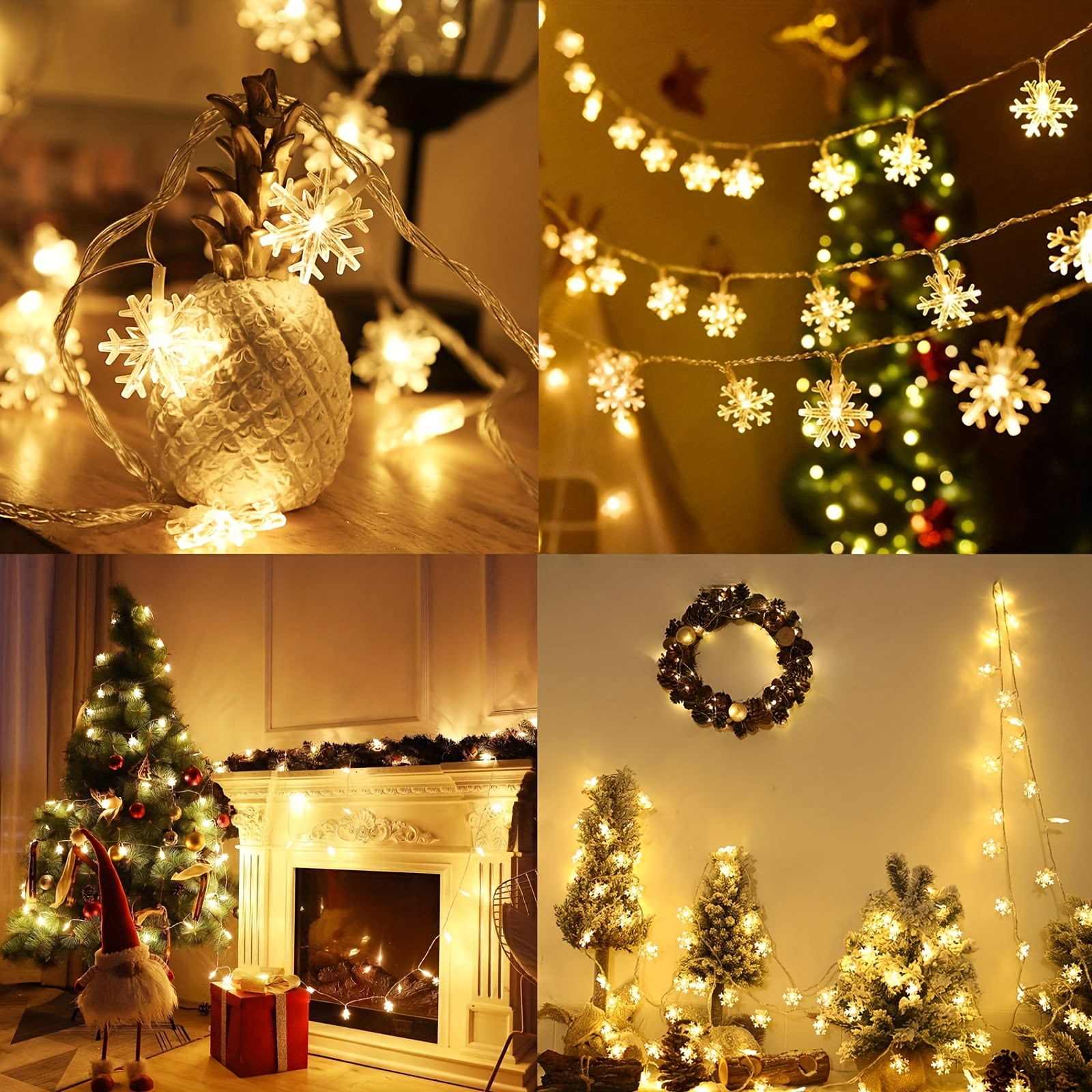 Christmas Snowflake String Decoration Christmas Tree - Temu