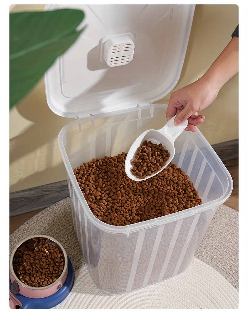 Pet Food Container Food Holder, Moisture Proof Storage Bin With Caster,  Leakproof Dog Food Storage Bucket Dry Food Storage Container - Temu