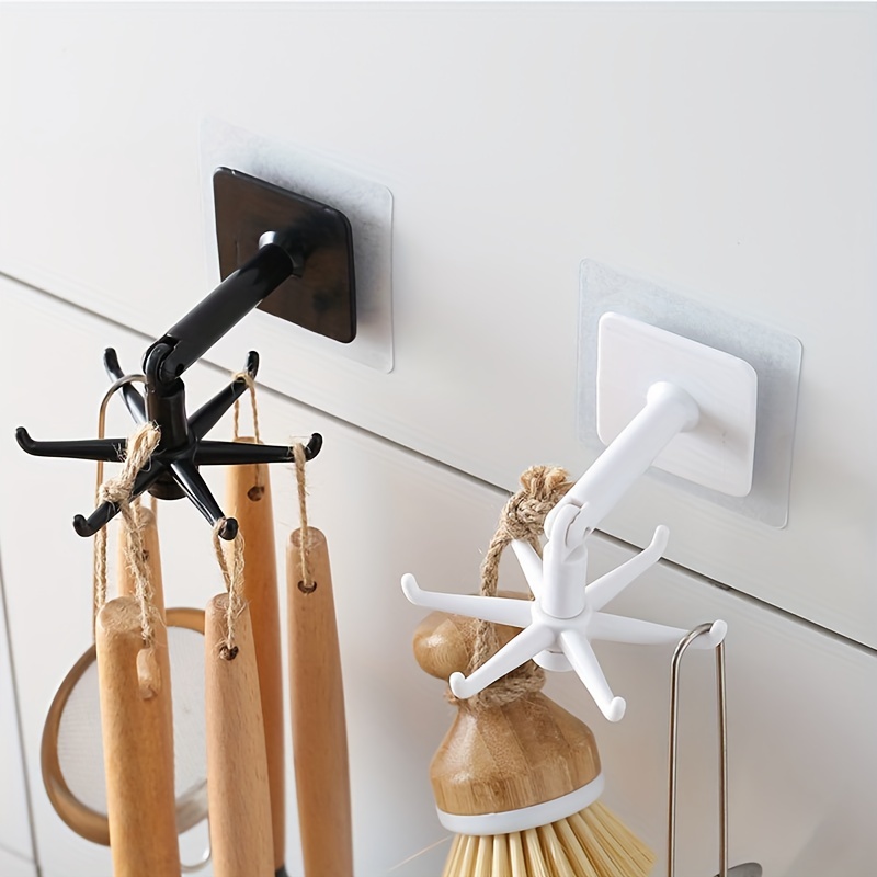 360 Rotating Hook with Strong Adhesive for Nail Storage