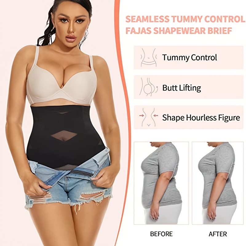 Women's high waist tummy control soft and smooth butt lifter body shaper