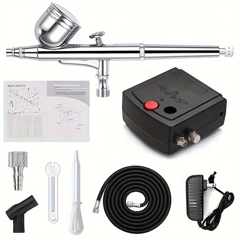 MEEDEN Mini Airbrush Kit with Compressor, Dual-Action Gravity Feed 0.5 —  CHIMIYA