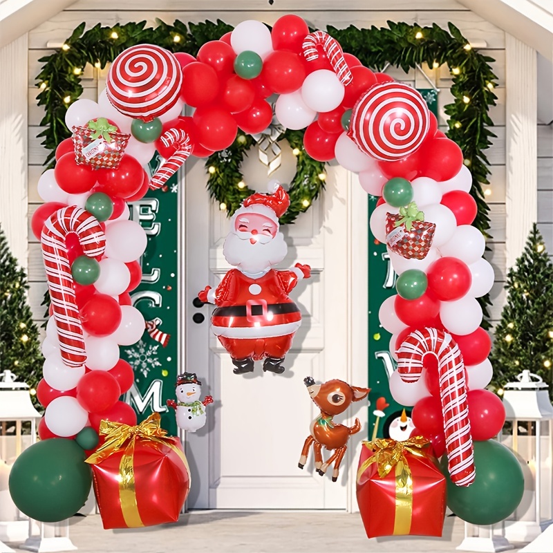 Conjunto Arco Corona Navidad Globo Rojo Verde 125 Piezas, Decoración Fiesta  Navidad, Decoración Año Nuevo, Decoración Casa, Suministros Decoración  Globos - Juguetes - Temu