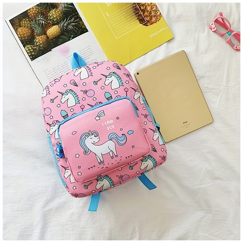Unicorn Dinosaur Print Backpack for Kids