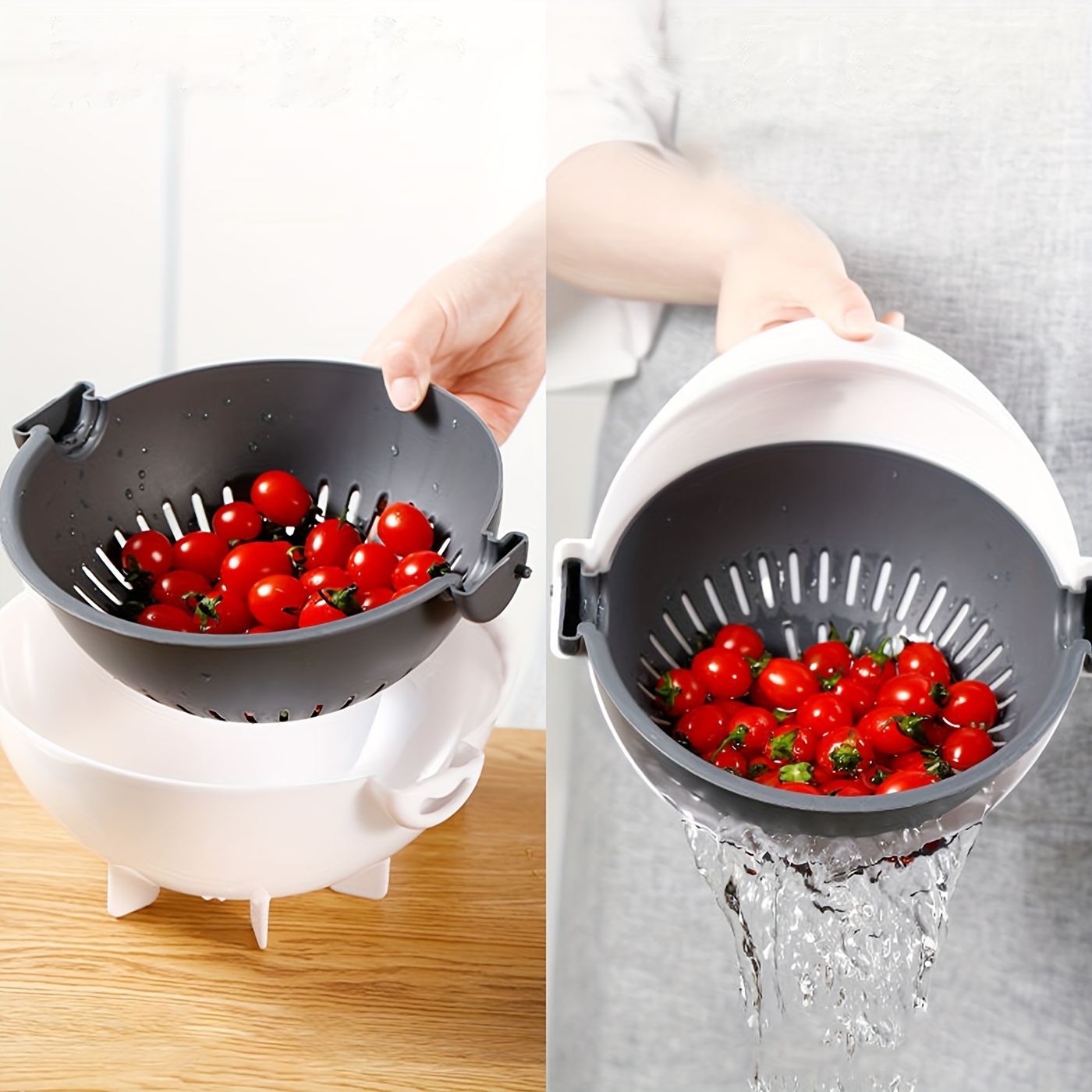 New 9 In 1 Multifunction Magic Rotate Vegetable Cutter With Drain