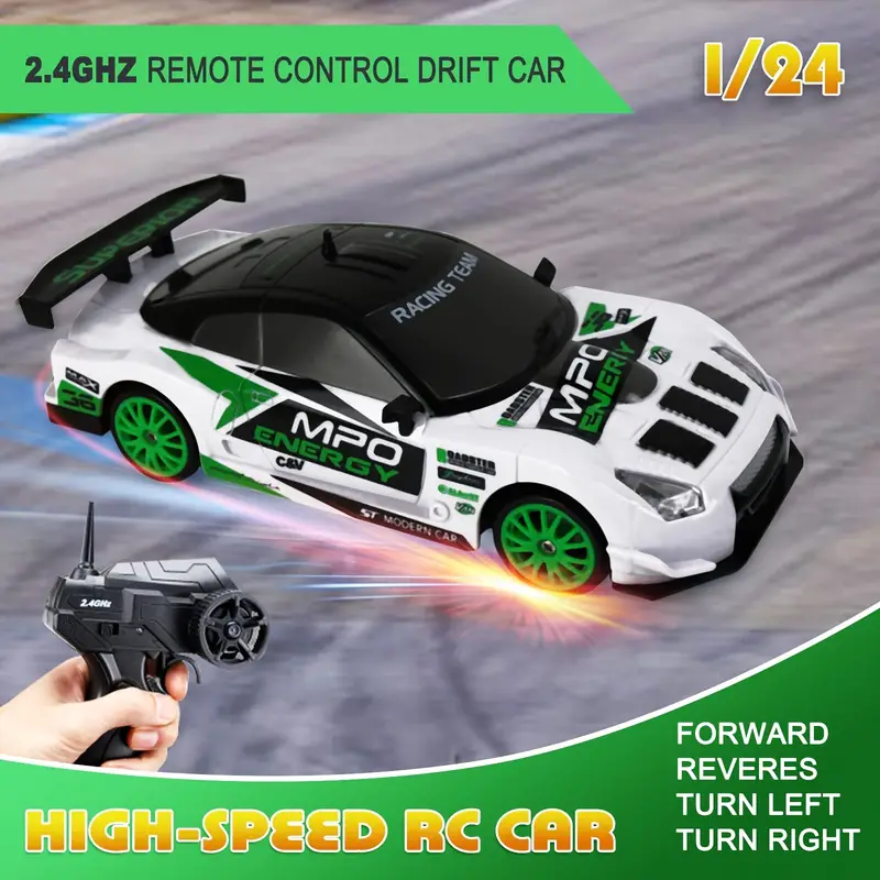 Remote Control Car: 1:24 Scale High speed Drift Car With Led - Temu
