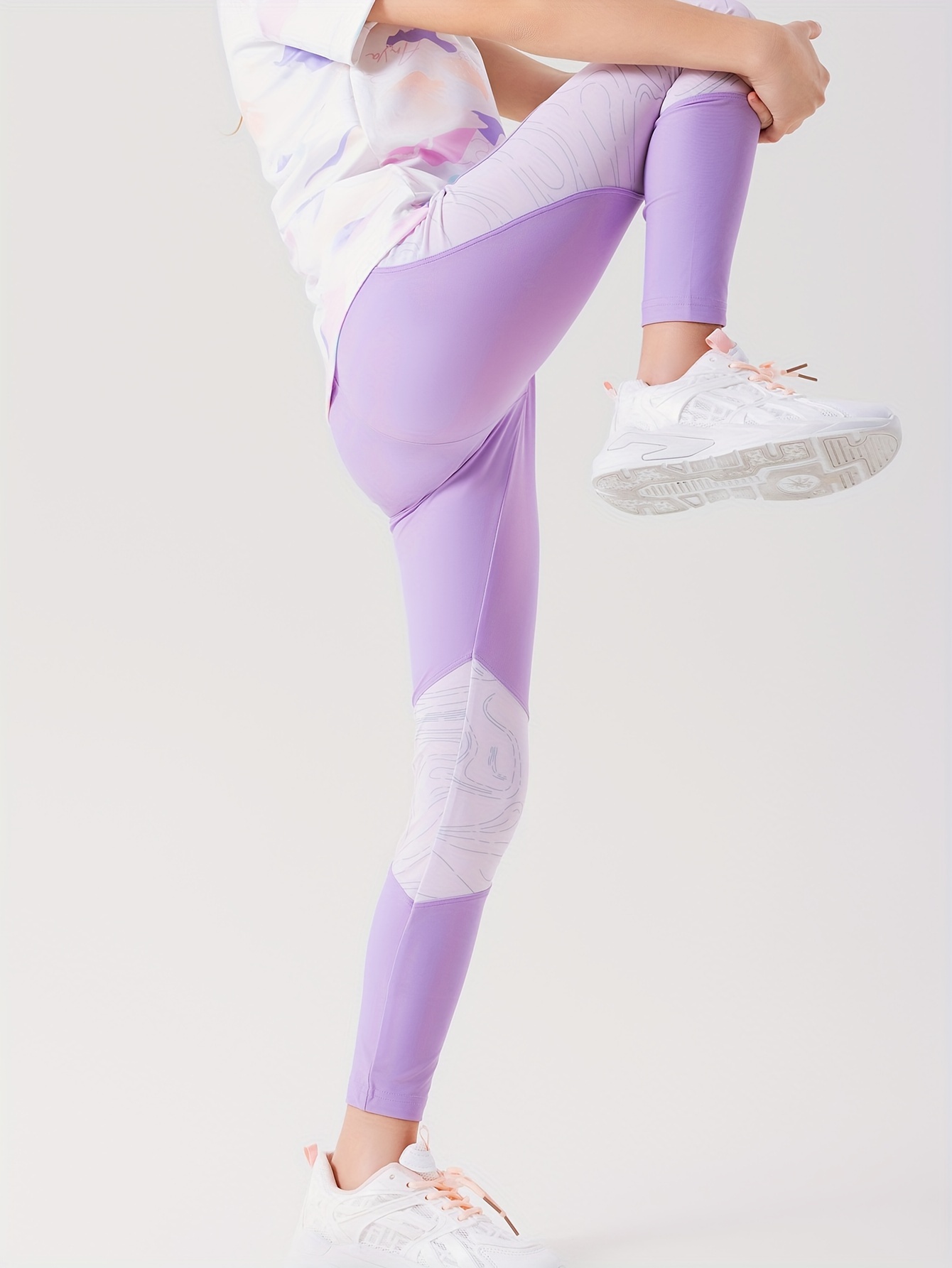 Purple Yoga Leggings  Sportswear for Kids and Teens