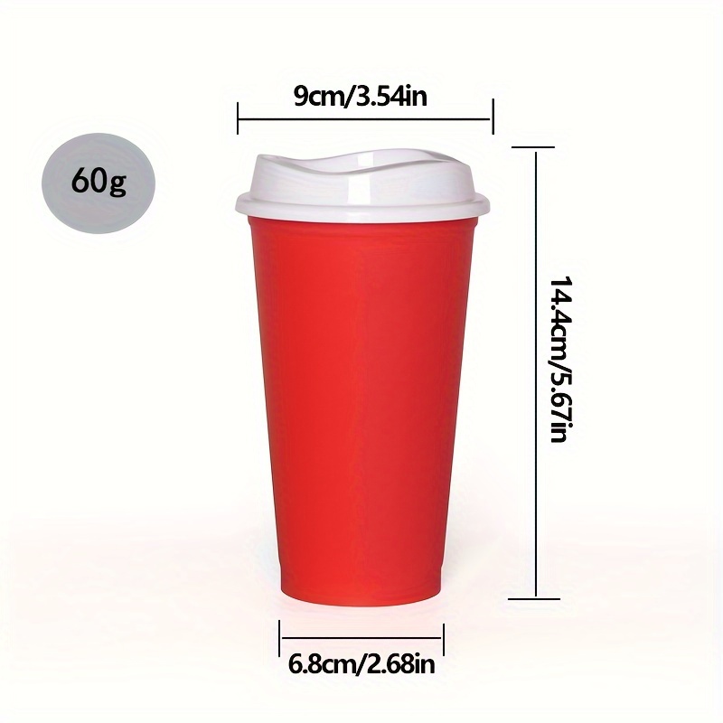 Plastic Coffee Cup, Reusable Plastic Travel Mug, To-go Coffee Cupm Plastic  Large Men And Women Straight Drinking Cup, Perfect For Crafting - Temu
