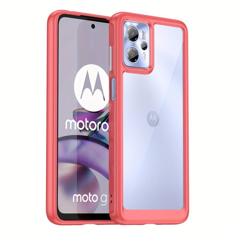 EasyShow Cover In Silicone TPU Per Motorola Moto G23 – Custodia Protettiva Morbida Antiscivolo – Colore Rosso