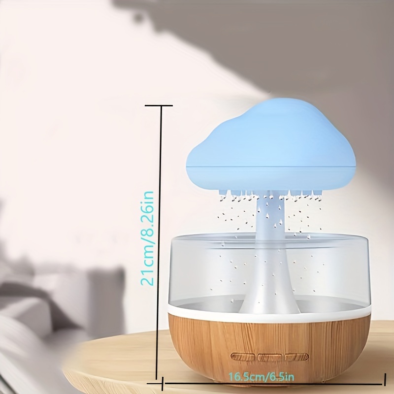 Rain Cloud Humidifier Water Drip With Adjustable Led Lights - Temu