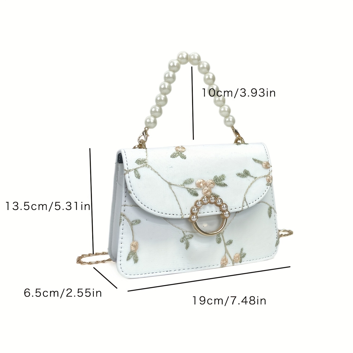 Classic Embroidery Vintage Bag Bags Chain Women Shoulder Crossbody