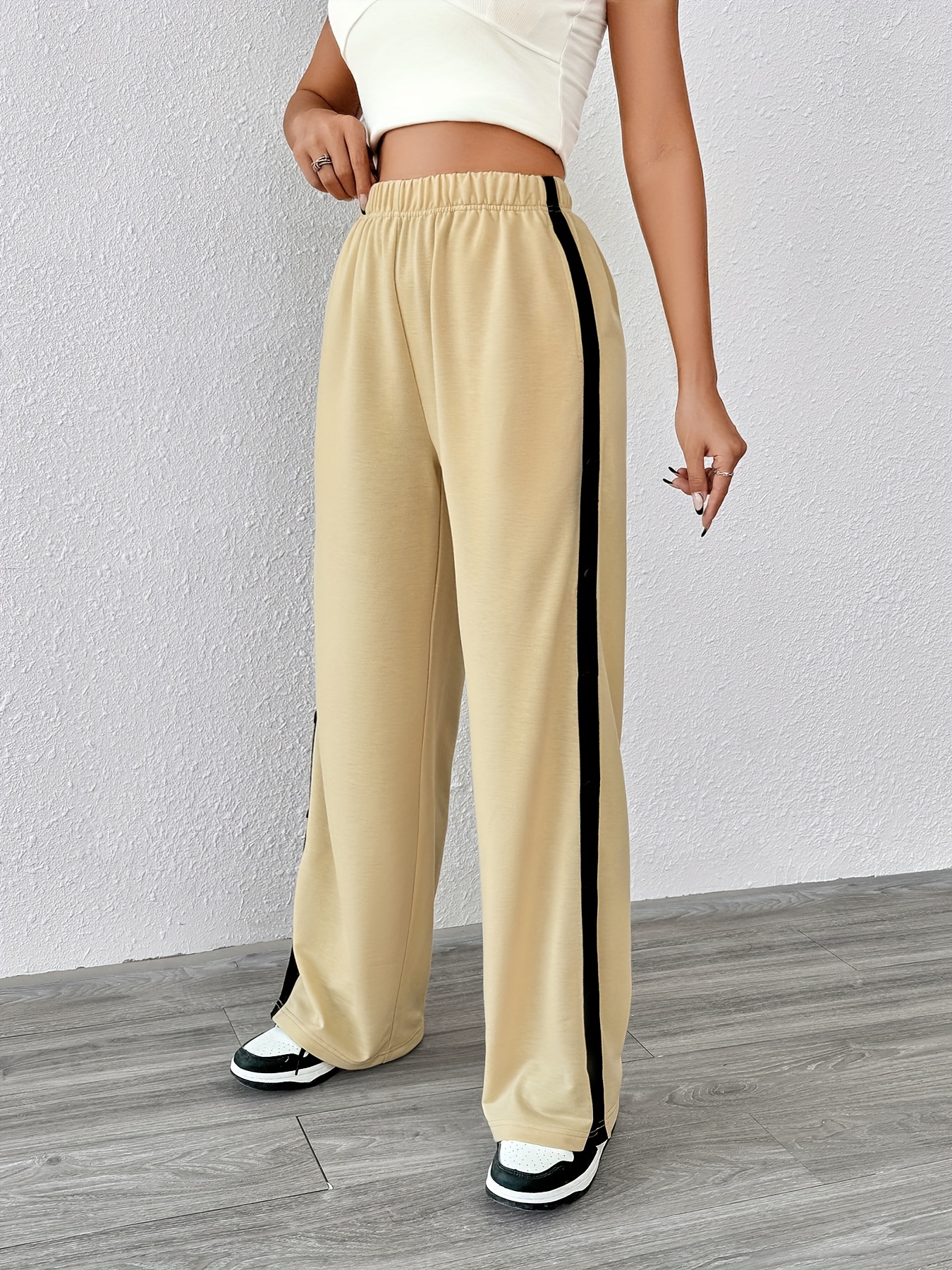 Wide Leg Slit Pants with Pockets – Bad Peach Fitness
