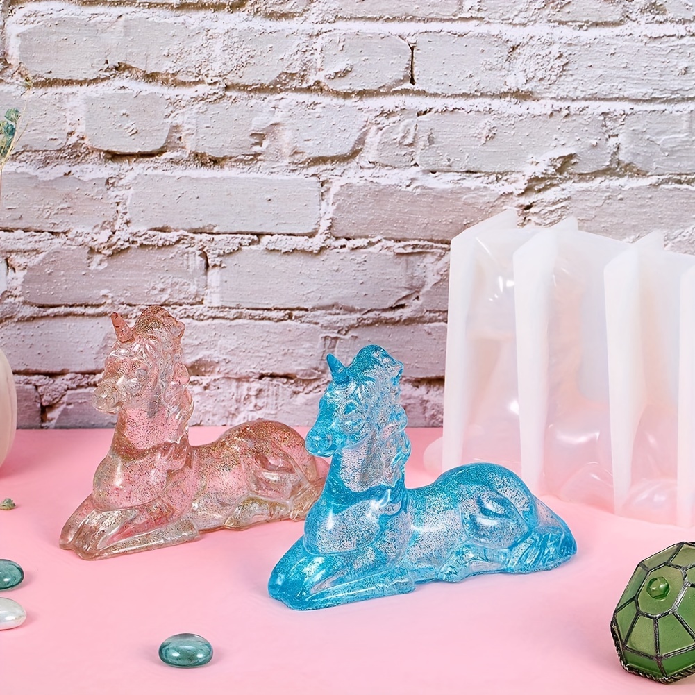 3d Unicorn Mold Silicone Animal Horse Mould Diy Epoxy Resin - Temu