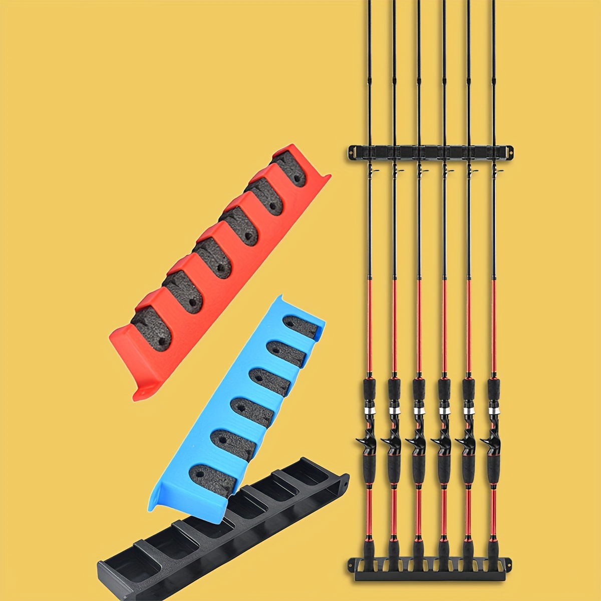 Vertical/horizontal Fishing Rod Holder Racks Wall Mounted - Temu