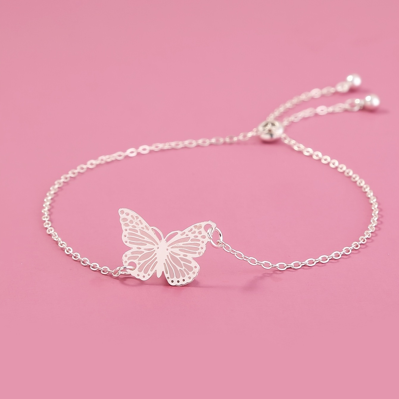Glow in the Dark Butterfly Pendant Bracelet