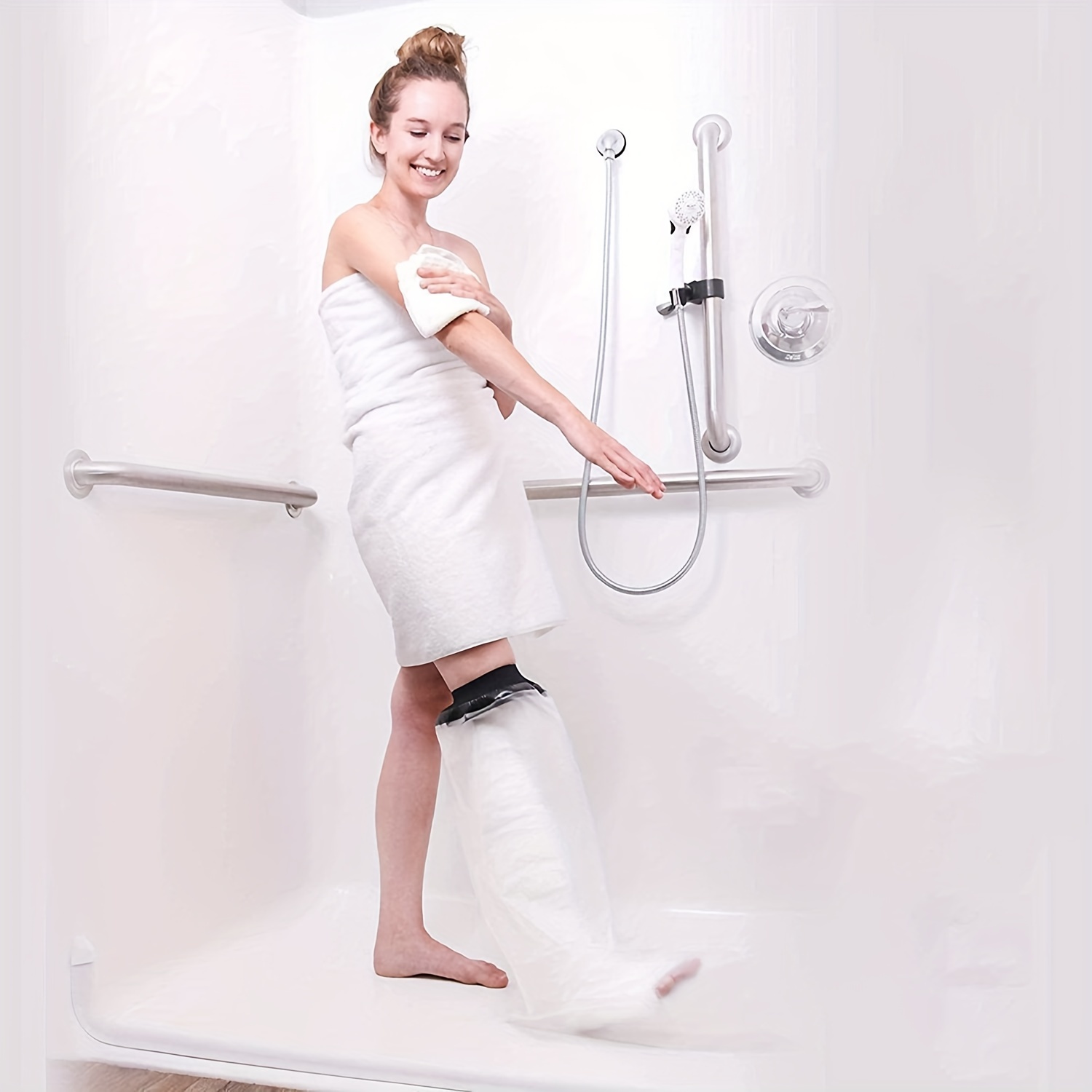  Adult leg cast protector for shower, Waterproof TPU