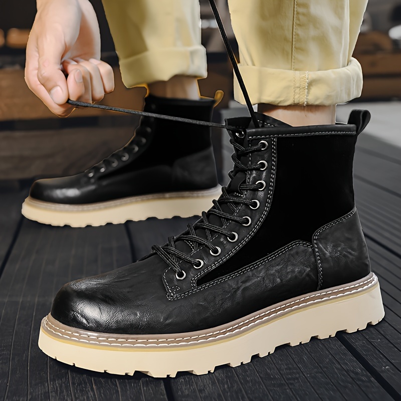 Men's Fashion boots high sole boots Sport boots Trend men Casual Shoes  Non-slip Male Shoes