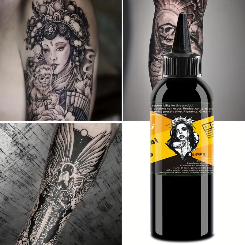 2pcs Tattoo Ink With Tattoo Number Cream Set, Professional Tattoo Pigment,  Tattoo Painting Tattoo Supplies, Professional Supply For Body Art, Long L