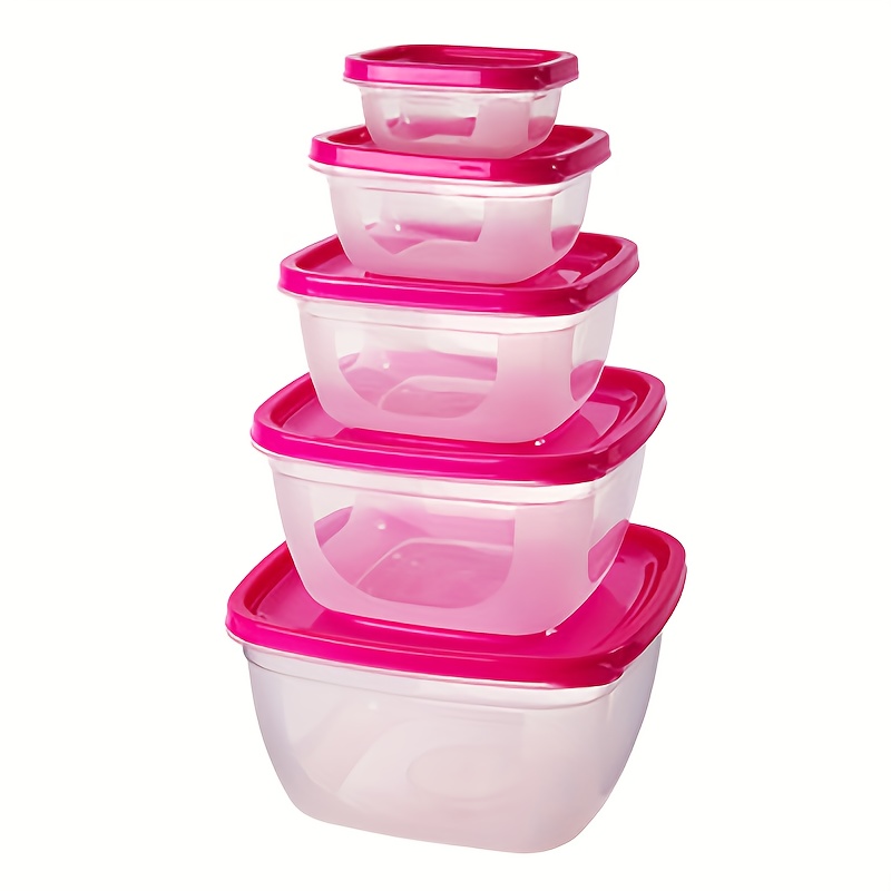 Food Storage Boxes set of 3 in pink