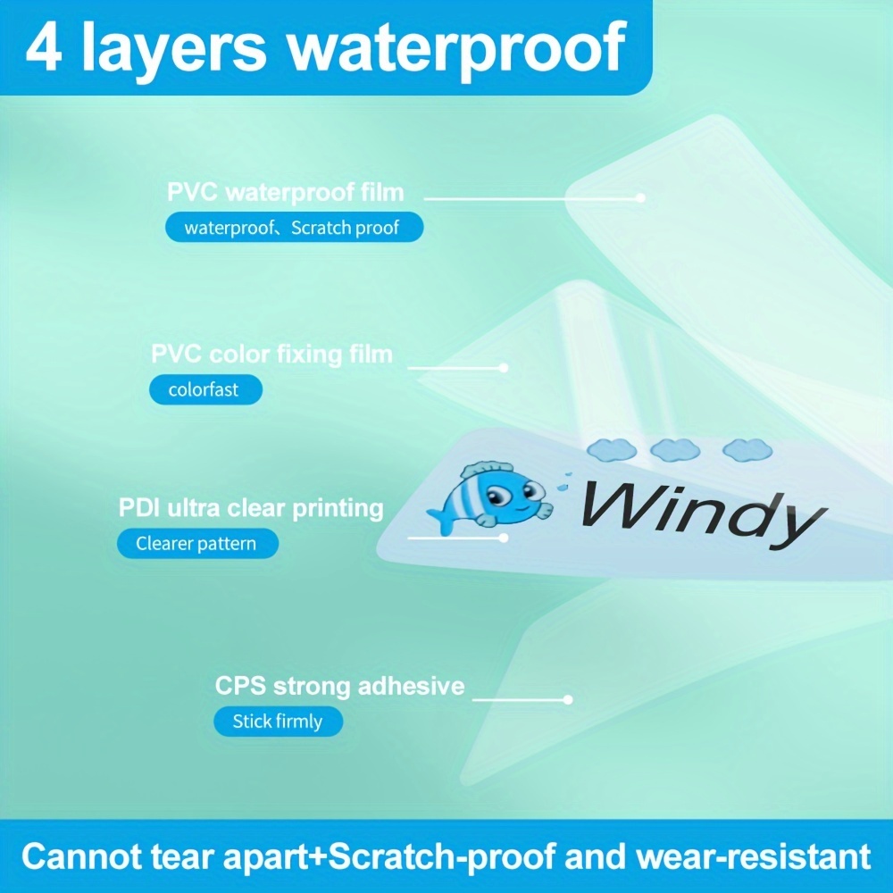 Étiquettes personnalisées waterproof