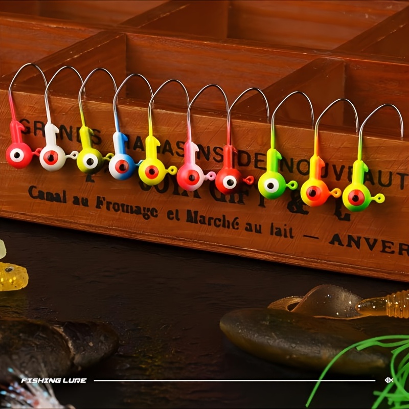 Multi color Fishing Jig Head Hooks Kit: Catch Fish Lure - Temu