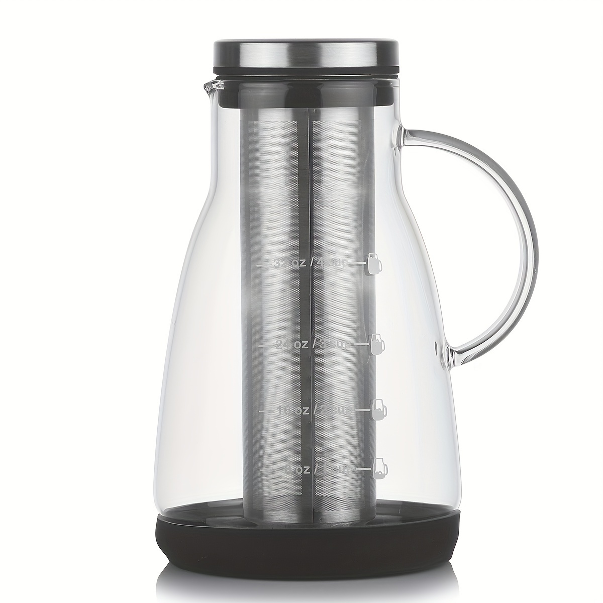 24oz Classic Glass Cold Brew Coffee Pitcher, Manual Pour-over Maker