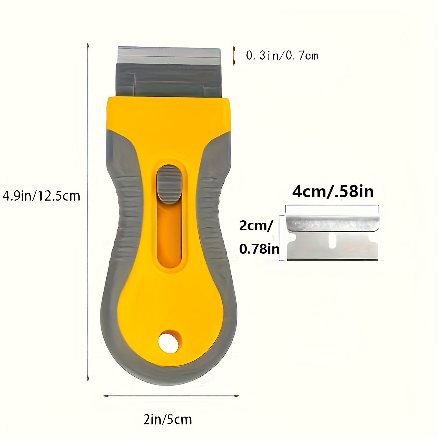 Razor Blade Scraper, Plastic Retractable Glass Scraper With Extra Razor  Blades, Windshield Sticker Remover For Windows Metal Vinyl Car Glue - Temu  Israel