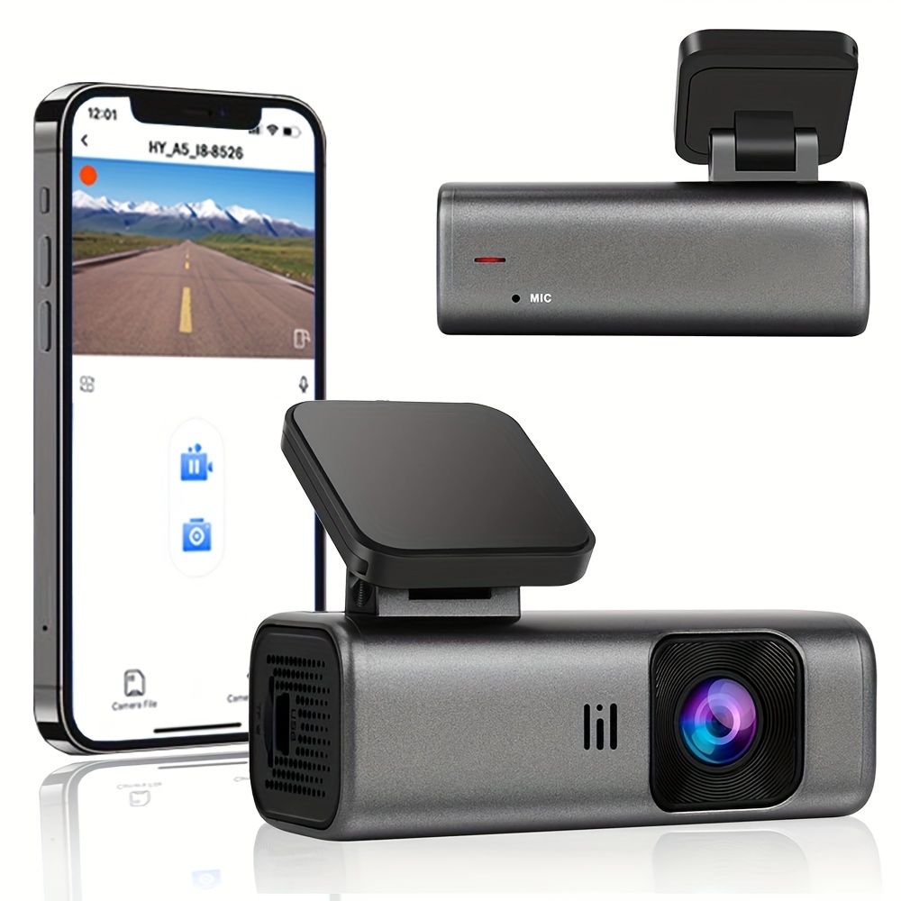 Free 32G Card,Mini Hidden Car Camera,Dash cam for cars, Front Car Recorder  Built In WiFi, Car DVR Dashboard Video Loop Recording With APP Control,  Night Vision, Car Black box